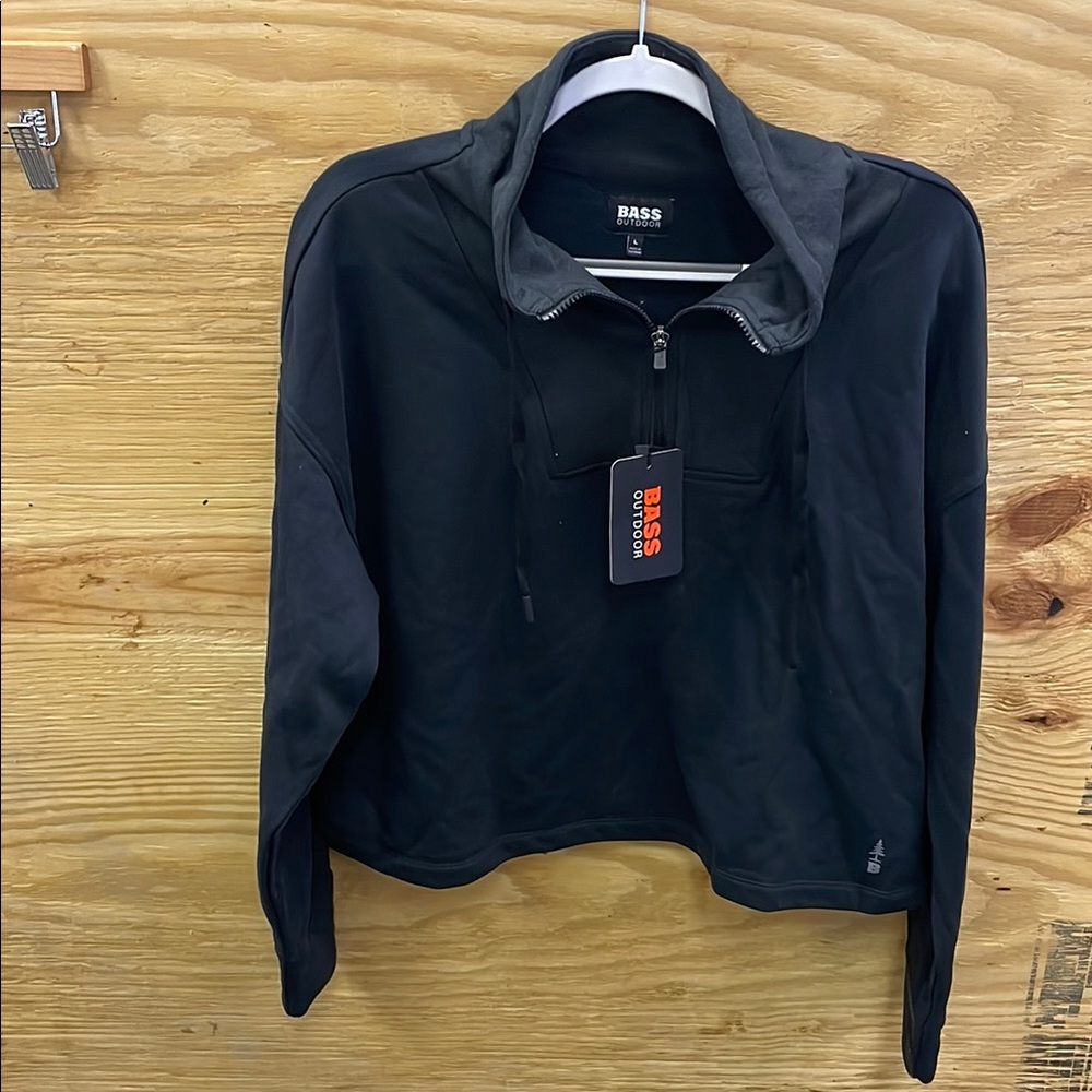 Bass Black Lightweight Quarter-Zip Jacket